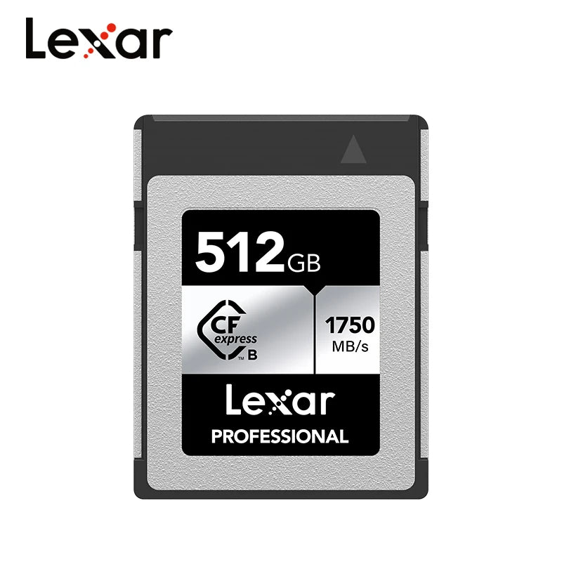 Lexar-CFExpress Type-B CF Card, 128GB, 512GB, 256GB, Alta Velocidade, 1750 Mbps, Memória 8K Profissional, Placa de Vídeo RAM, Câmera Digital
