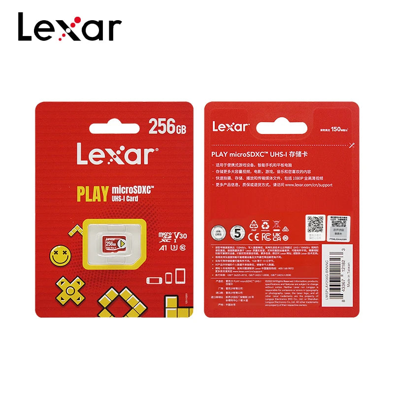 Lexar-Cartão Micro SD para Nintendo Switch, Jogo Original, Micro SDXC, Cartão TF, 128GB, A1, V10, 256GB, 512GB, V30, A2, 1TB