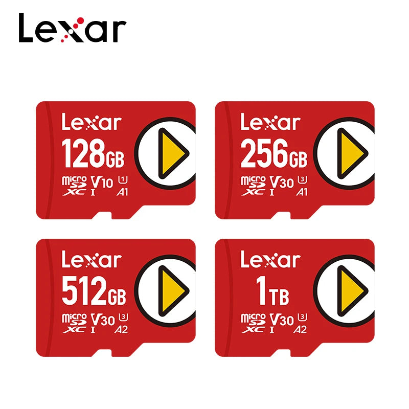 Lexar-Cartão Micro SD para Nintendo Switch, Jogo Original, Micro SDXC, Cartão TF, 128GB, A1, V10, 256GB, 512GB, V30, A2, 1TB