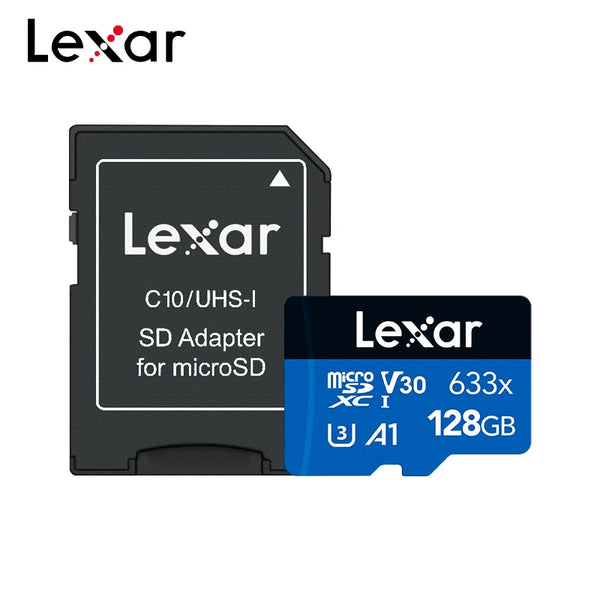 Lexar-micro cartão de memória sd 633x, até 100 mb/s, 512gb, 256gb, 128gb, 64gb, sdxc, tf, 32gb, sdhc, cartões flash para o telefone