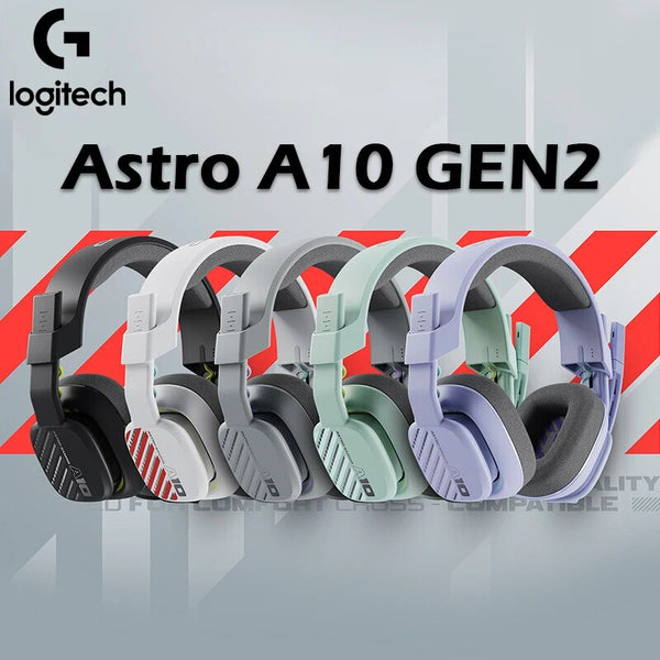Logitech-Astro A10 Gaming Headset com microfone, fone de ouvido com fio leve, fones de ouvido Over-Ear, original, Gen 2, PS Switch, PC