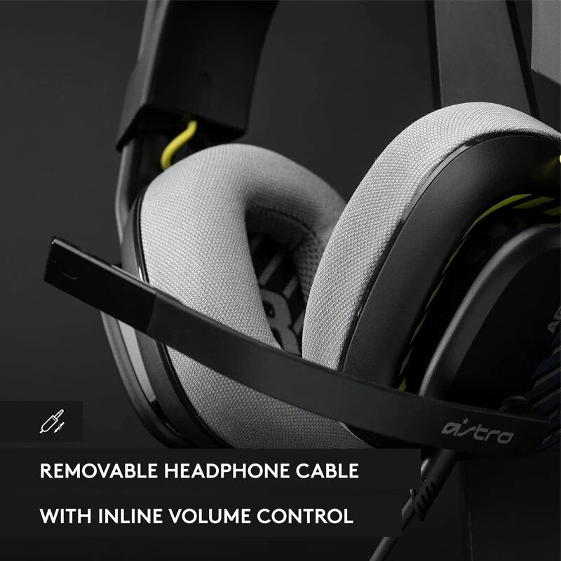 Logitech-Astro A10 Gaming Headset com microfone, fone de ouvido com fio leve, fones de ouvido Over-Ear, original, Gen 2, PS Switch, PC