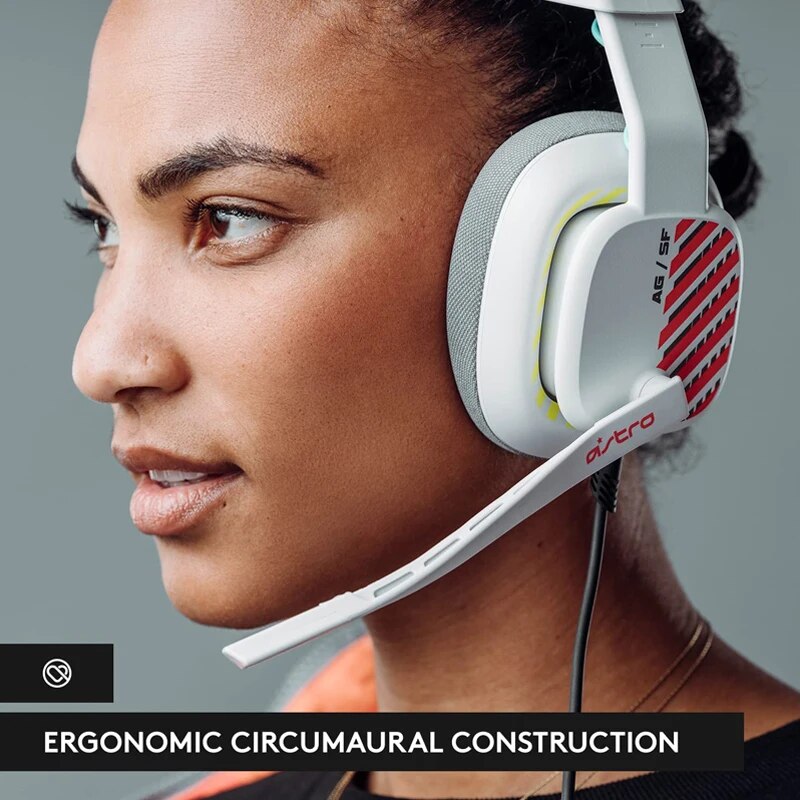 Logitech-Astro A10 Gaming Headset com microfone, fone de ouvido com fio leve, fones de ouvido Over-Ear, original, Gen 2, PS Switch, PC