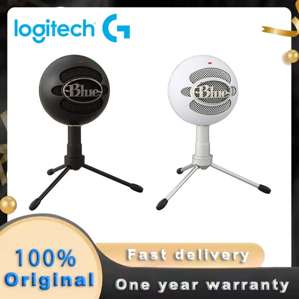 Logitech Blue Snowball ICE Microfone Pacotes Simples USB Condensador Anchor Live K Song Call Gravação Cantando Para Pc Laptop Mac