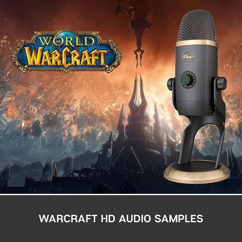 Logitech Blue Yeti X USB Microfone Usado Sencond-hand Live Gaming Medição de Condensador Profissional Com World of Warcraft Edition