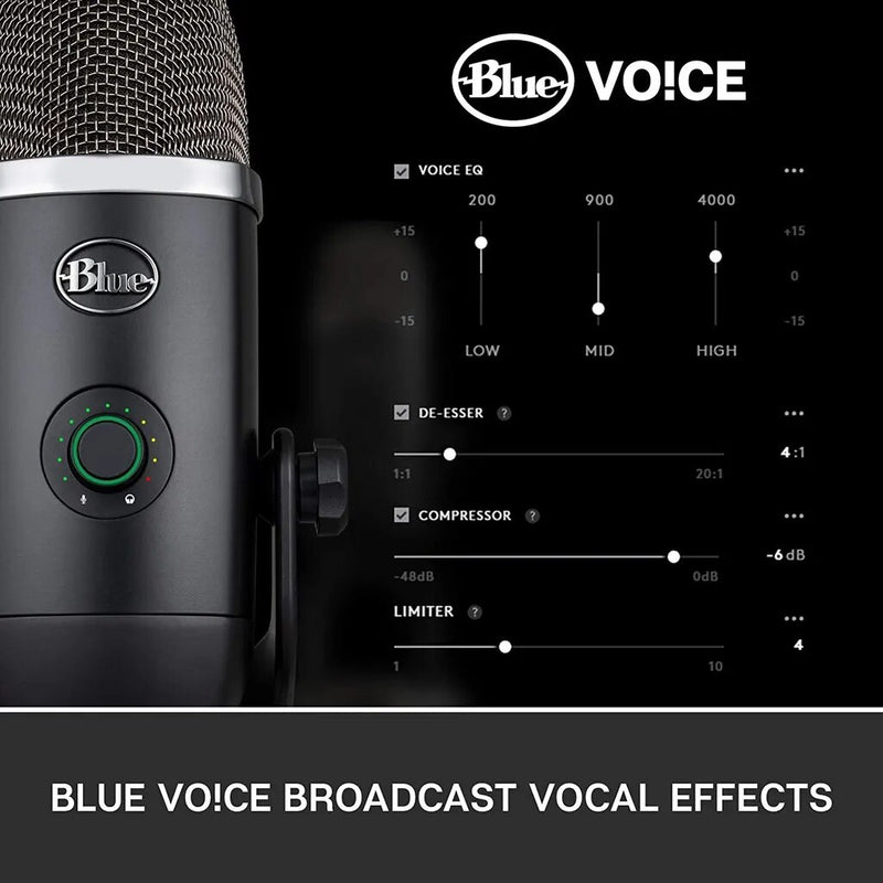 Logitech Blue Yeti X USB Microfone Usado Sencond-hand Live Gaming Medição de Condensador Profissional Com World of Warcraft Edition