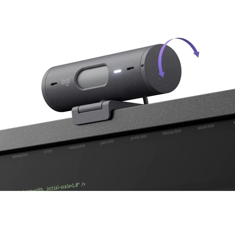 Logitech-Brio 500 Webcam Correção de luz Full HD Cam, Rightlight 4, Modo de Show de Framing Automático, 1080p, Estreia Mundial