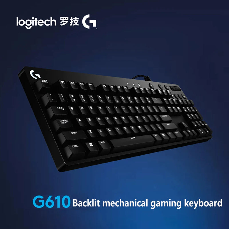 Logitech-G610 MX Eixo Wired Gaming Teclado Mecânico, Eixo Vermelho e Azul, Computador Desktop, USB, RGB Backlit