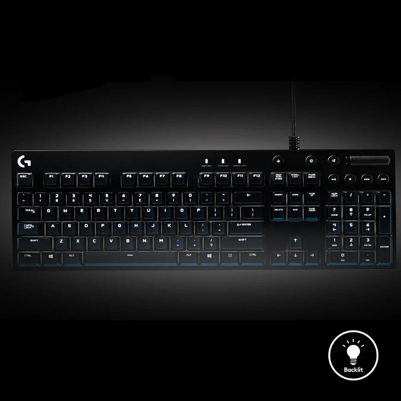 Logitech-G610 MX Eixo Wired Gaming Teclado Mecânico, Eixo Vermelho e Azul, Computador Desktop, USB, RGB Backlit