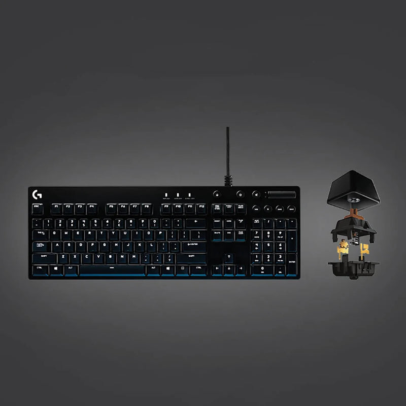 Logitech-G610 MX Eixo Wired Gaming Teclado Mecânico, Eixo Vermelho e Azul, Computador Desktop, USB, RGB Backlit