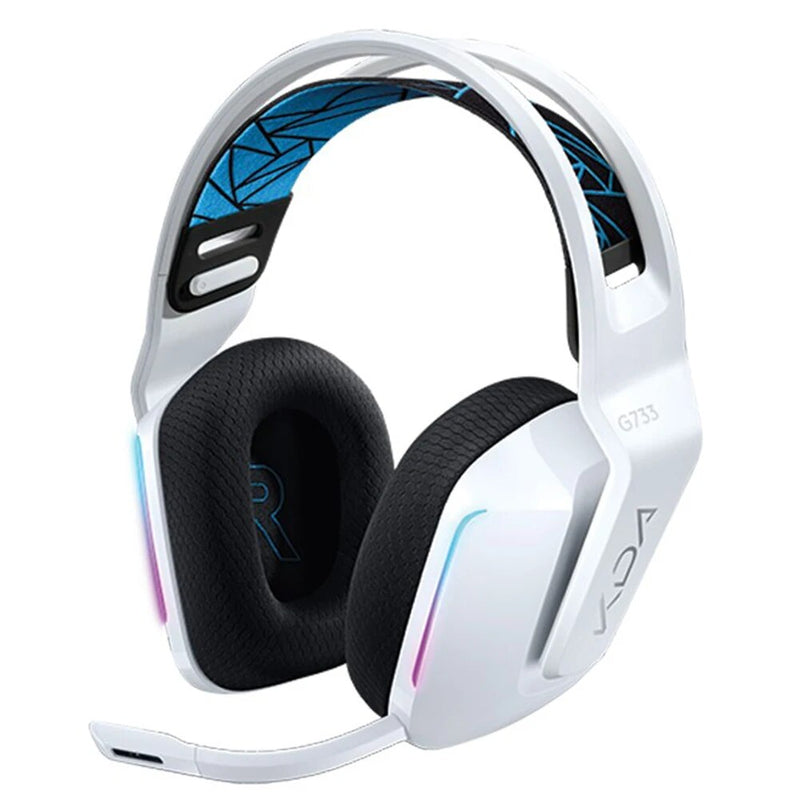 Logitech-G733 Auscultadores Sem Fio Lightspeed, RGB, DTS, X2.0, 7.1 Surround Sound, Auscultadores Ultraleves para PC Gamers