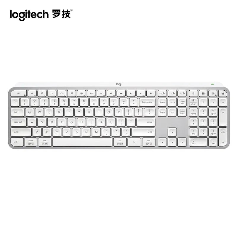 Logitech MX Keys Teclado sem Fio, Bluetooth, Office, 104 Teclas, Recarregável, Retroiluminado, Ultrafino, Silencioso, Portátil, Executivo para PC, Laptop