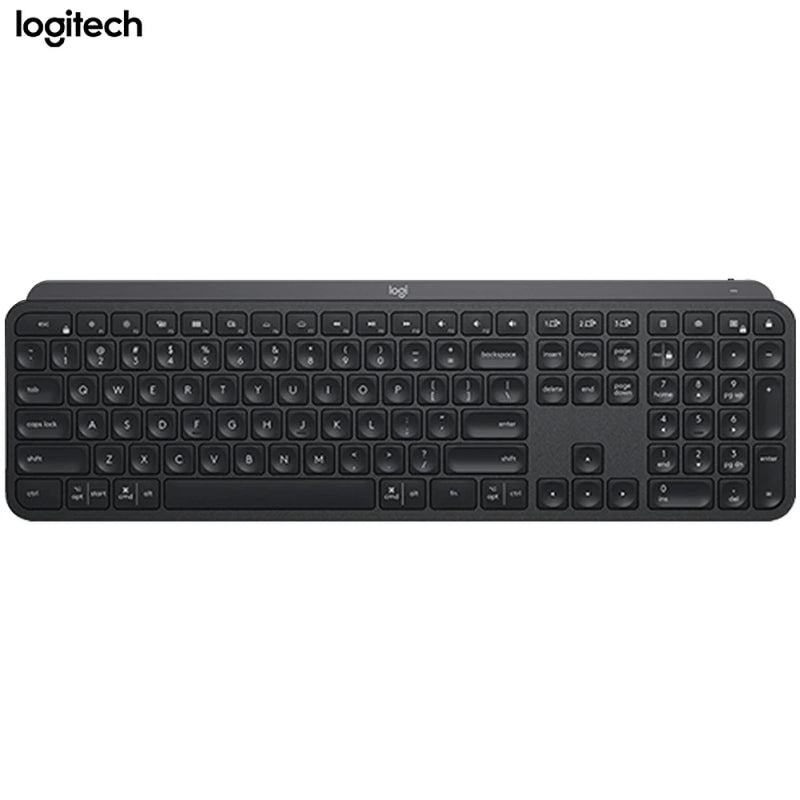 Logitech MX Keys Teclado sem Fio, Bluetooth, Office, 104 Teclas, Recarregável, Retroiluminado, Ultrafino, Silencioso, Portátil, Executivo para PC, Laptop