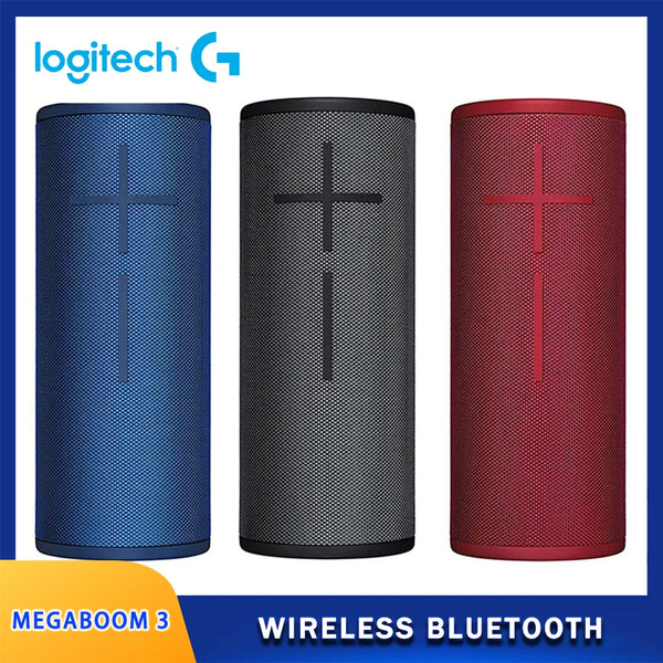Logitech-Ultimate Ears MEGABOOM 3 Alto-falante Bluetooth portátil sem fio, poderoso som baixo, botão Magic, à prova d'água