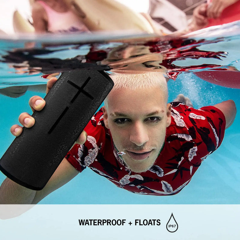 Logitech-Ultimate Ears MEGABOOM 3 Alto-falante Bluetooth portátil sem fio, poderoso som baixo, botão Magic, à prova d'água