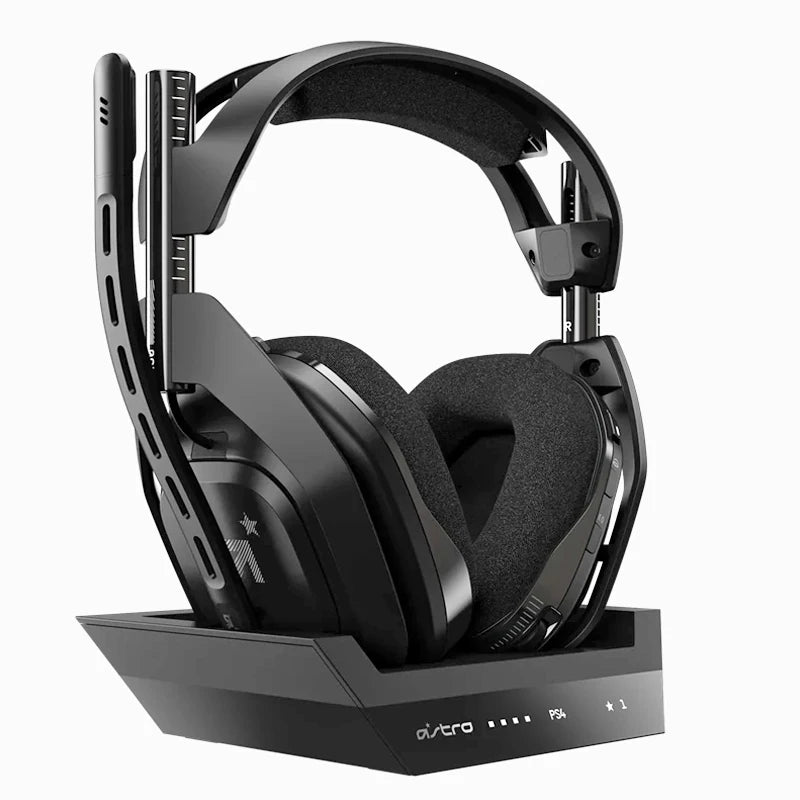 Logitech-a50 fone de ouvido sem fio para jogos, estação base multifuncional com microfone, placa de som usb embutida, para ps4/pc, 2.4ghz