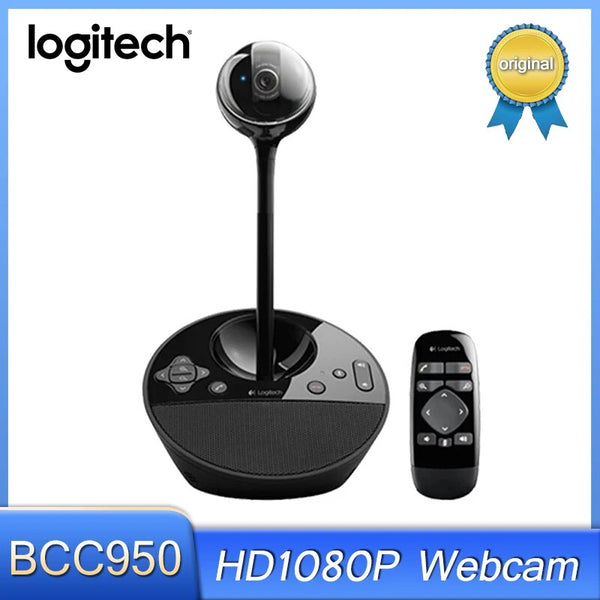 Logitech bcc950 hd 1080p conferência webcam desktop vídeo webcam microfone embutido redução de ruído adequado para escritório em casa