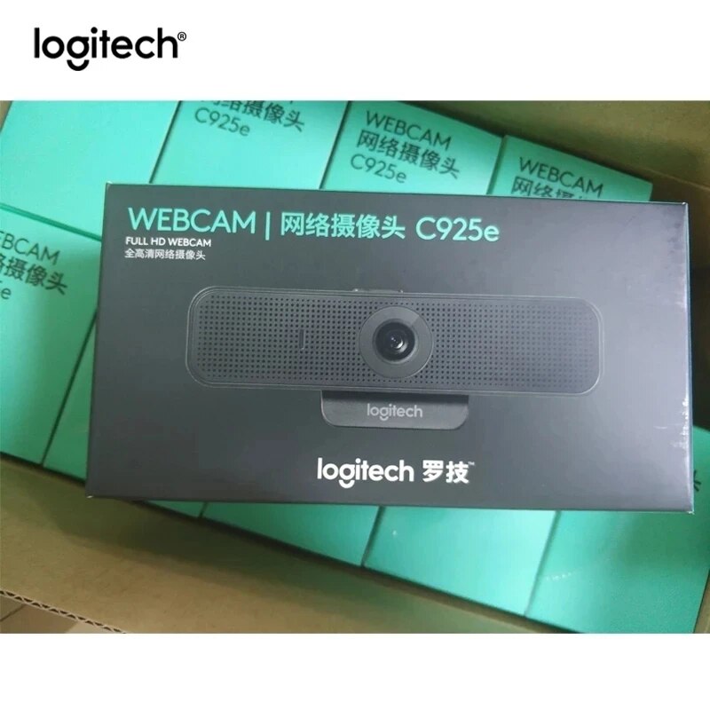Logitech c925e 1080p webcam autofoco usb cam com vídeo hd e microfones estéreo embutido profissional grande angular cam