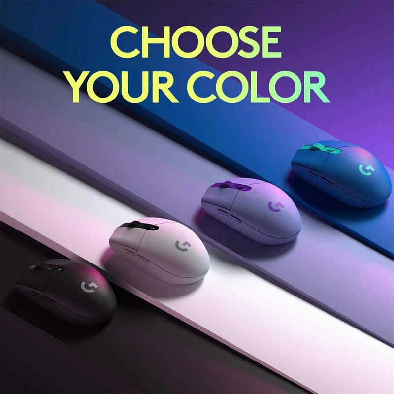 Logitech-g304/g305 kda mouse para jogos sem fio, 12000dpi, sensor hero, rgb, usb, botão mecânico, para computador
