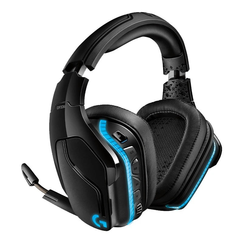 Logitech g933s lightsync sem fio gaming headset 7.1 surround rgb gaming dts dolby fone de ouvido para gamers g935 100% novo