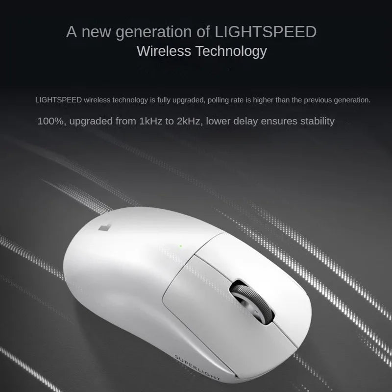 Logitech-gpw mouse para jogos sem fio, acessórios portáteis recarregáveis, gamer, gamer, king g pro, terceira geração