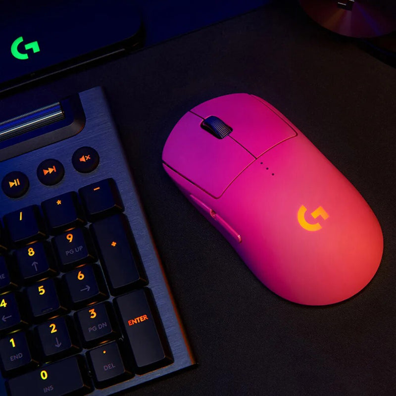 Logitech-hero g pro x 25k mouse sem fio para jogos, acessórios mecânicos para jogos, sensor 16k dpi, cor rosa