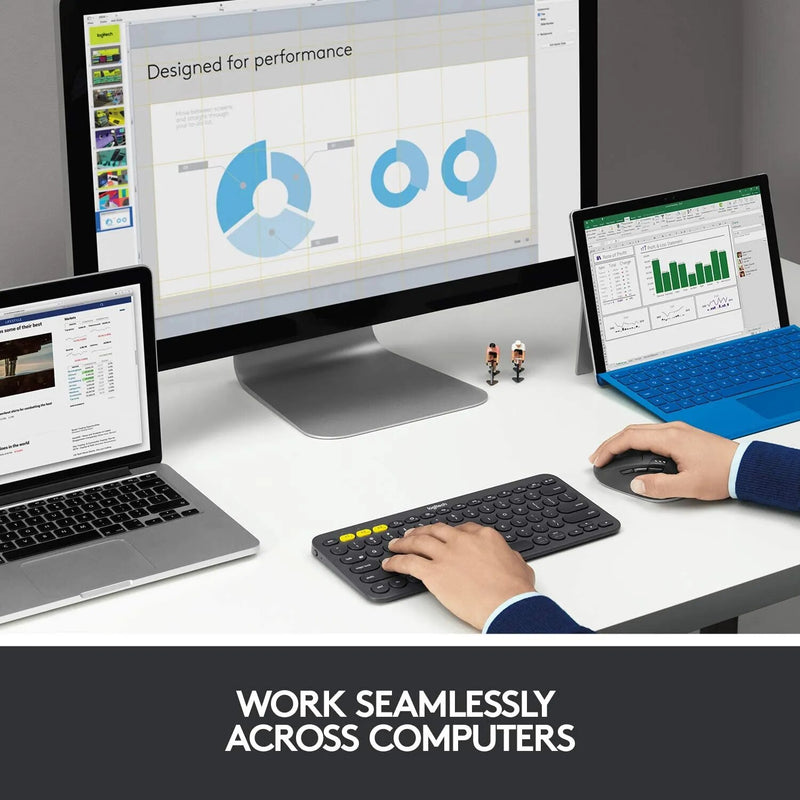 Logitech-mouse sem fio m720, triathlon multi-dispositivo, bluetooth, usb, receptor unificador, 1000 dpi, 8 botões, para laptop, pc, mac, ipad