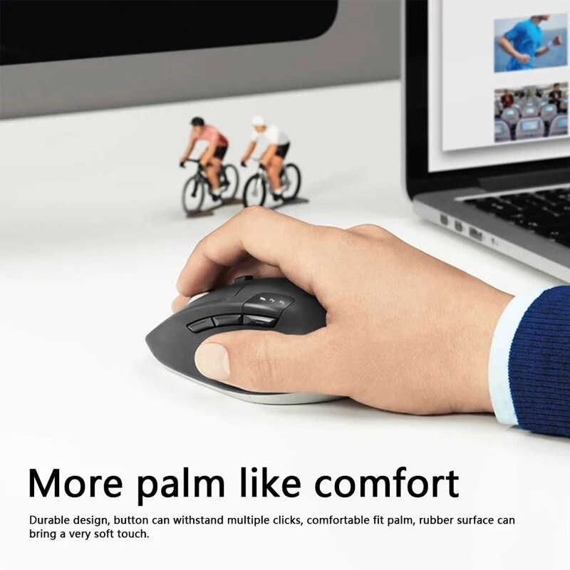 Logitech-mouse sem fio m720, triathlon multi-dispositivo, bluetooth, usb, receptor unificador, 1000 dpi, 8 botões, para laptop, pc, mac, ipad
