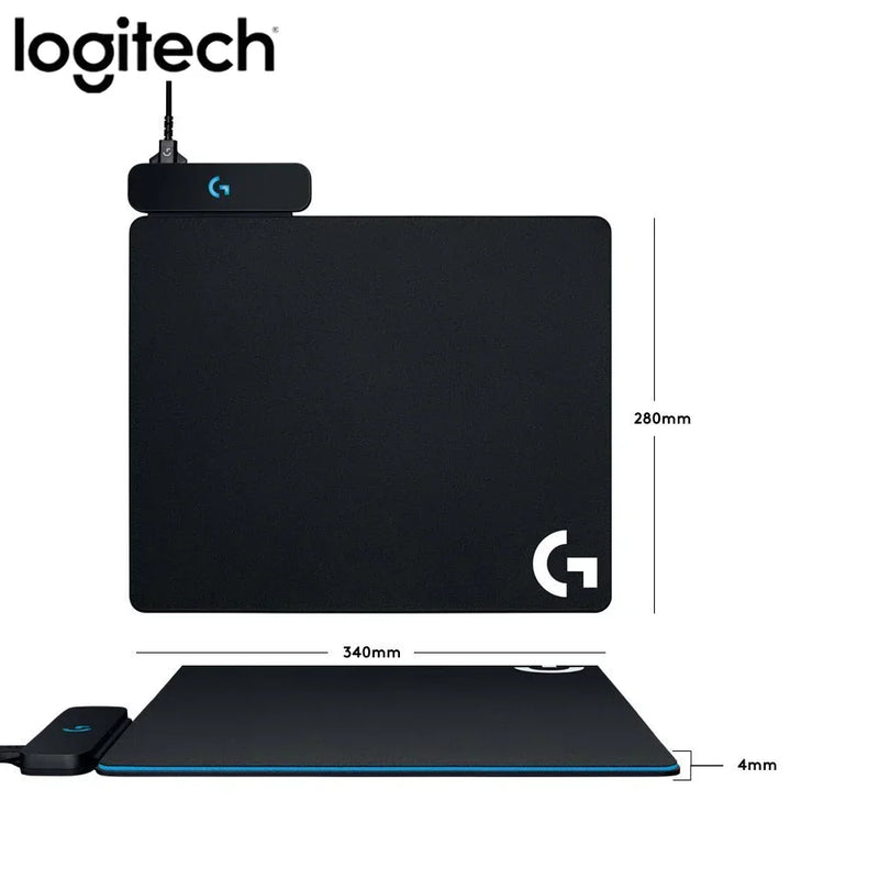 LogitechG-PowerPlay Mouse Pad de carregamento sem fio, preto, compatível com G Pro, G903, G703, G502, Lightspeed Gaming Mice
