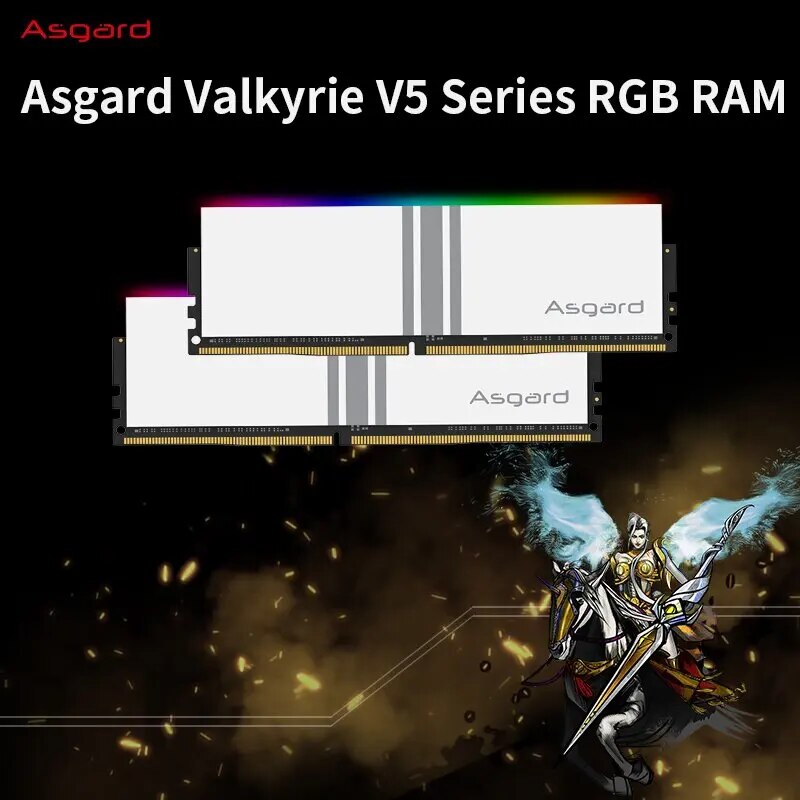 Memória RAM DDR4 para PC, 8GB x 2, 3200MHz, 3600MHz, CL14, RGB, Polar, Branco Desempenho de Overclocking para Desktop