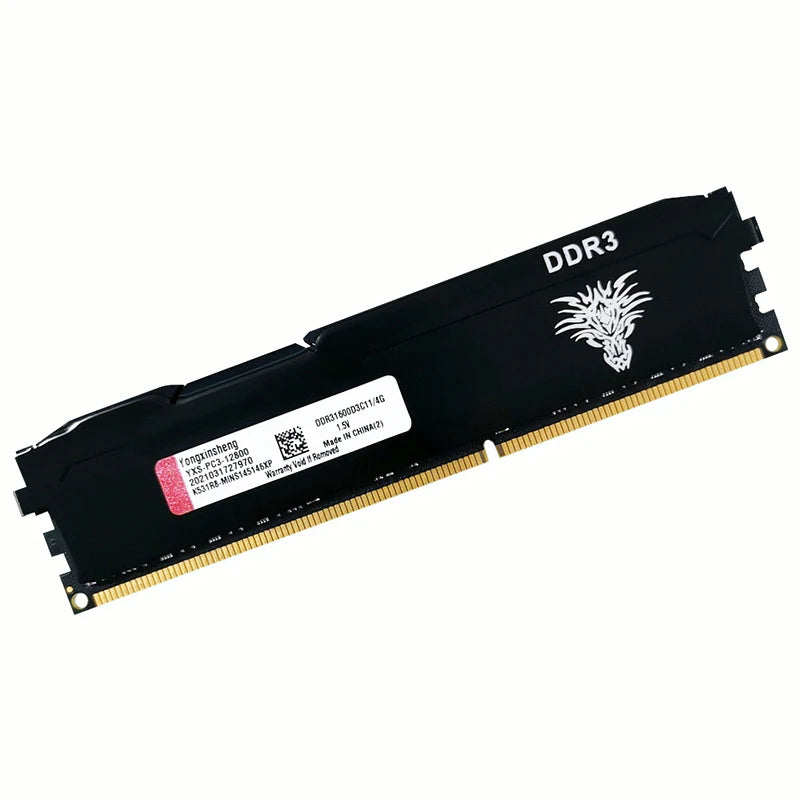 Memória do Desktop do jogo Ram, Não-ECC, LPX, DDR3, DDR4, 4GB, 8GB, 16GB, 1600, 1866, 2400, 2666MHz, 3200MHz, PC3-12800, PC4-21300, PC4-25600, DIMM