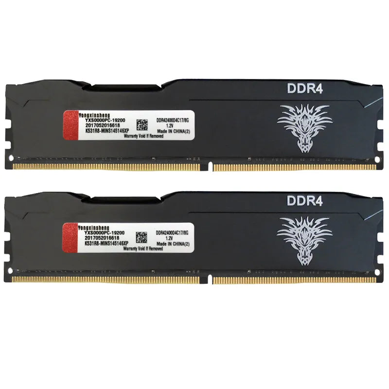 Memória do Desktop do jogo Ram, Não-ECC, LPX, DDR3, DDR4, 4GB, 8GB, 16GB, 1600, 1866, 2400, 2666MHz, 3200MHz, PC3-12800, PC4-21300, PC4-25600, DIMM