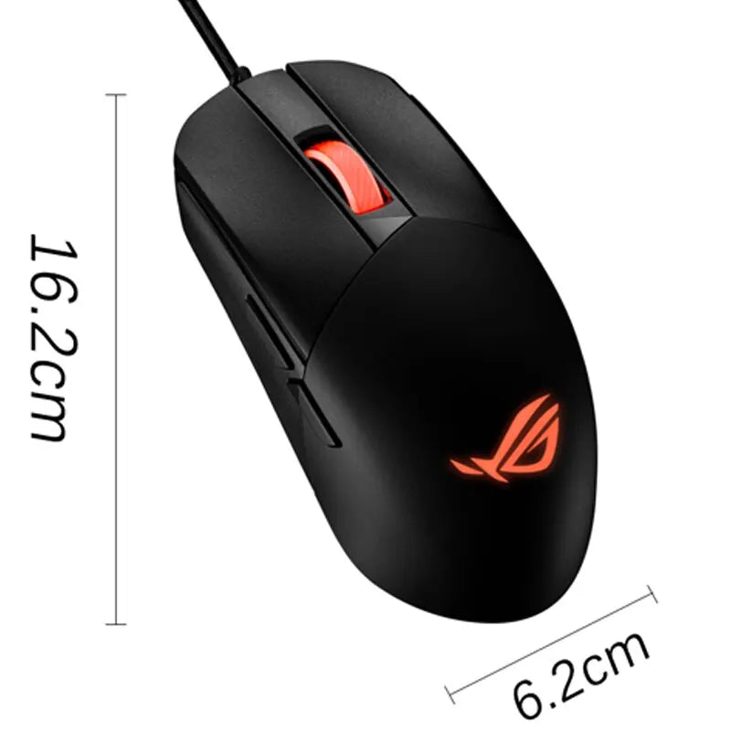 Micro Mouse com Fio ROG-Strix Impact III, Leve, RGB, 12000DPI, Sensor Qptical, Switches, Design Durável para Jogabilidade FPS