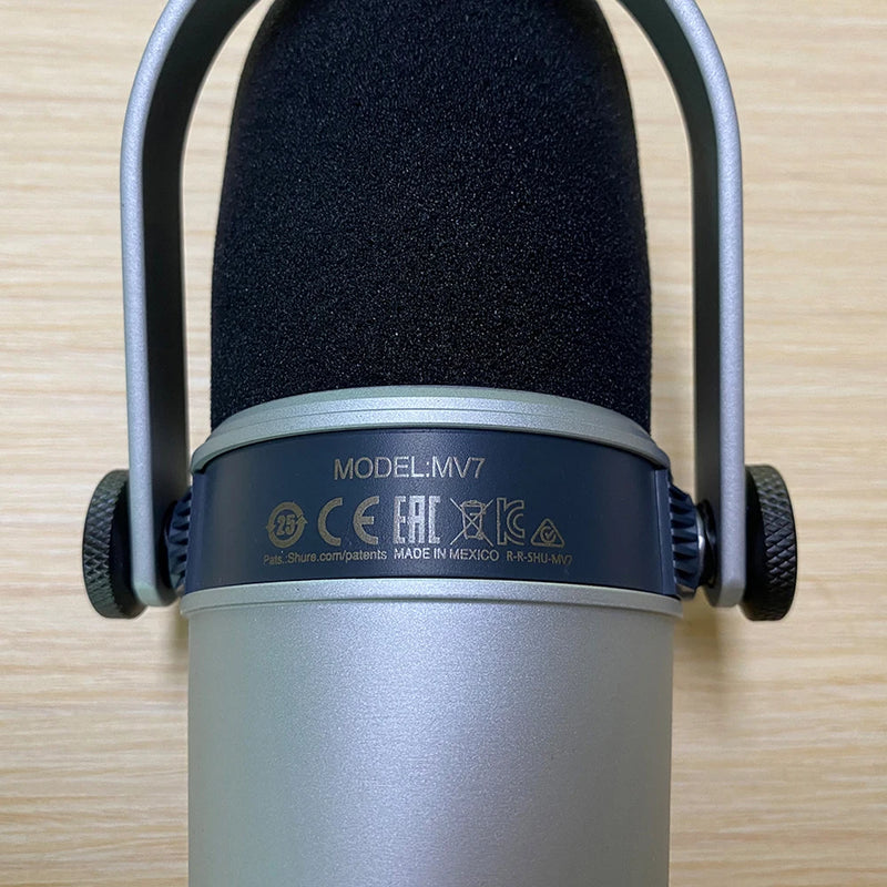 Microfone com fio para Podcasting, Mv7 Mv7 +, Microfone Podcast Dinâmico, Smartphone, Computador Gravação ao Vivo, Live Streaming, Jogos, prateado