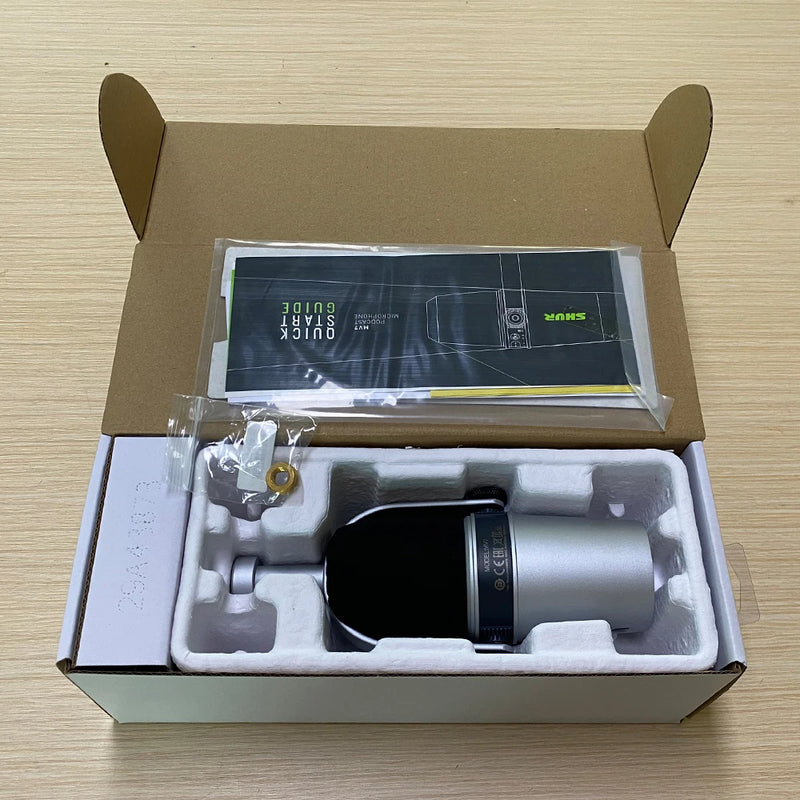 Microfone com fio para Podcasting, Mv7 Mv7 +, Microfone Podcast Dinâmico, Smartphone, Computador Gravação ao Vivo, Live Streaming, Jogos, prateado