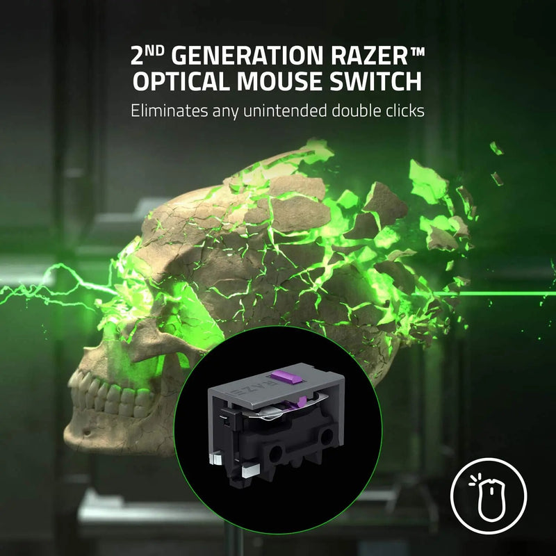 Mouse para jogos sem fio Razer-deathadder v2 pro, 20k dpi, sensor óptico, iluminação rgb, 8 botões programáveis, original