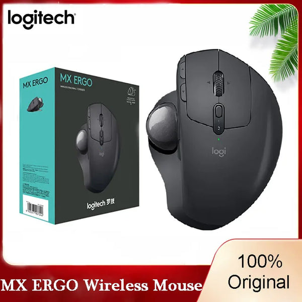 Mouse sem fio Logitech-mx ergo, 2.4g, bluetooth, para desenho de escritório, com bateria do carregador