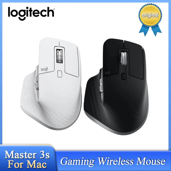 Mouse sem fio Logitech-mx master 3s para mac, 2.4ghz, dpi 8000, bluetooth, para jogos, escritório, macos, ipados