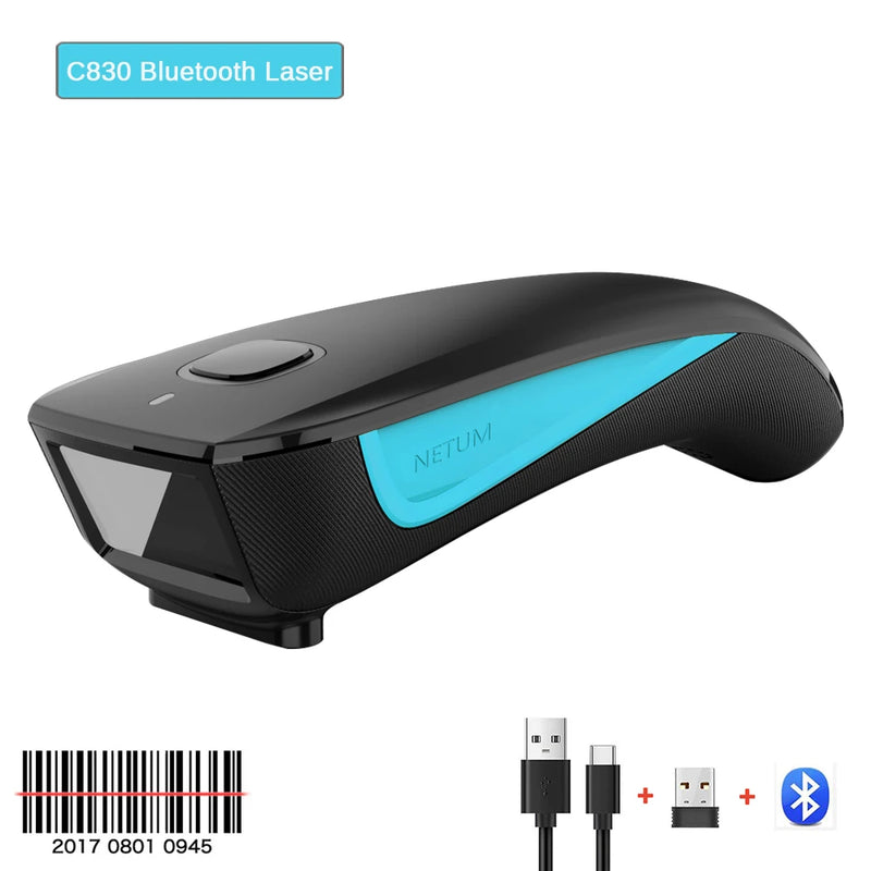 NETUM Scanner-scanner de código de barras 2d sem fio bluetooth, leitor qr de bolso com conexão bluetooth, pdpara pagamento móvel de vestuário e tabaco