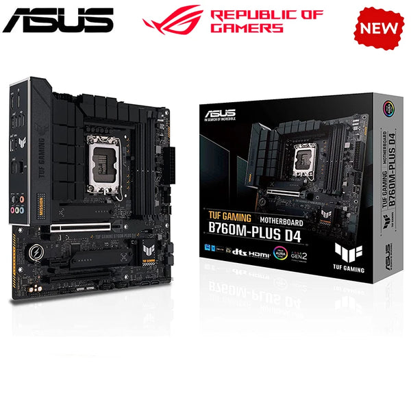 NOVA B760 Para ASUS TUF GAMING B760M-PLUS D4 LGA 1700 Motherboard Suporta CPU i3 i5 13400f B760 DDR4 12100f 12400f