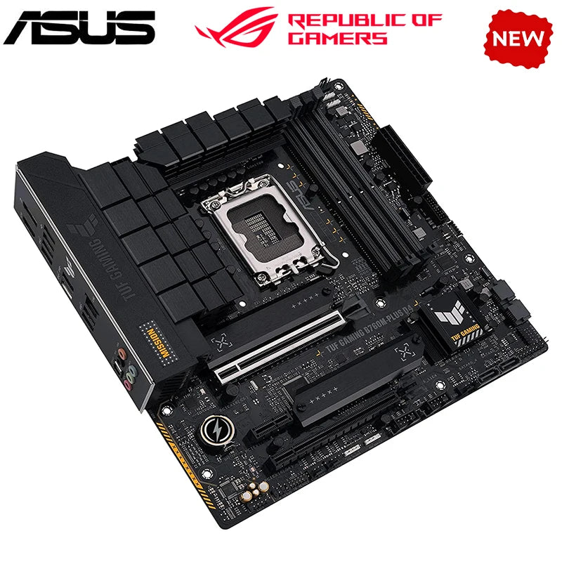 NOVA B760 Para ASUS TUF GAMING B760M-PLUS D4 LGA 1700 Motherboard Suporta CPU i3 i5 13400f B760 DDR4 12100f 12400f