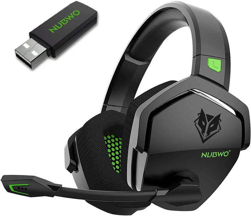 NUBWO-G06 Wireless Gaming Headset com microfone, fones de ouvido para PS5, PS4, PC, laptop, fones de ouvido, 2.4G, BT, fones de ouvido para jogos