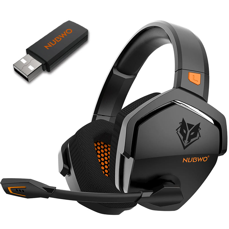 NUBWO-G06 Wireless Gaming Headset com microfone, fones de ouvido para PS5, PS4, PC, laptop, fones de ouvido, 2.4G, BT, fones de ouvido para jogos