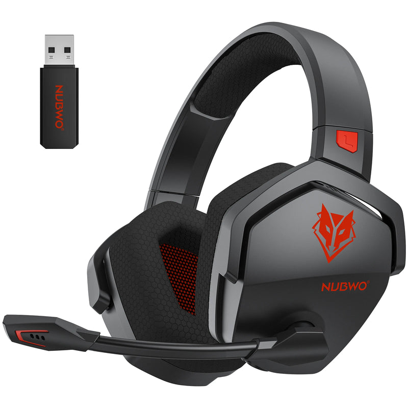 NUBWO-G06 Wireless Gaming Headset com microfone, fones de ouvido para PS5, PS4, PC, laptop, fones de ouvido, 2.4G, BT, fones de ouvido para jogos