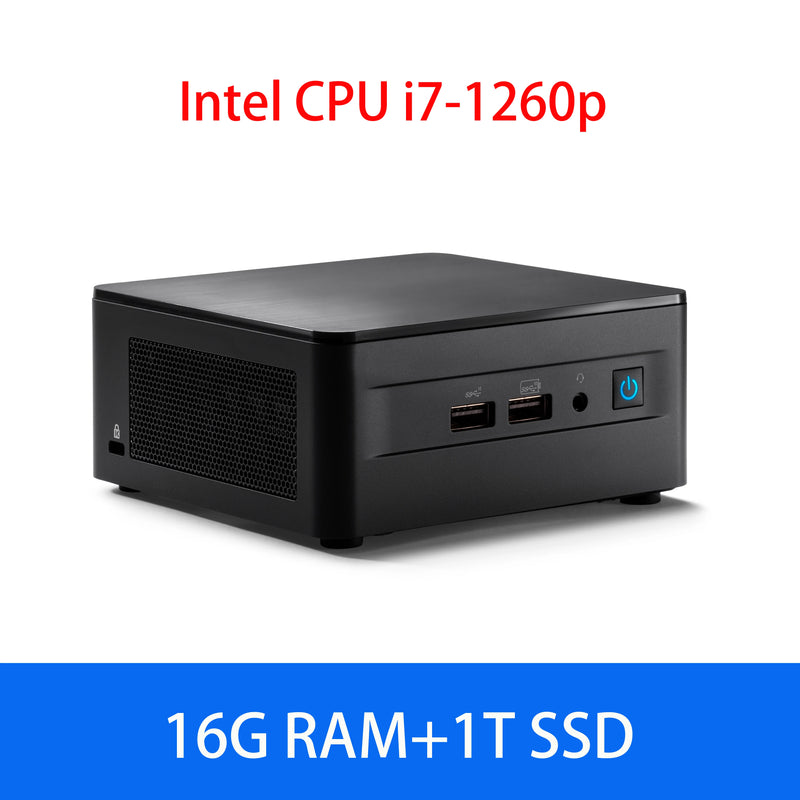 NUC12WSHi7 Intel NUC 12 Pro Mini PC Desktop, Wall Street Canyon Core™Intel Iris i7-1260P i7-1260P®Xe gráficos 4p + 8e 16 threads 35w tdp