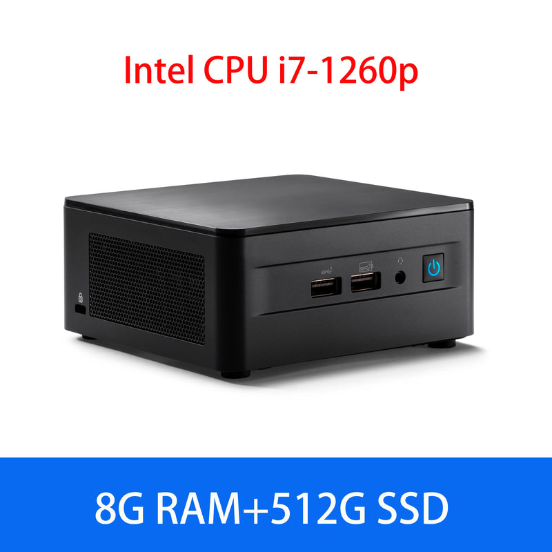 NUC12WSHi7 Intel NUC 12 Pro Mini PC Desktop, Wall Street Canyon Core™Intel Iris i7-1260P i7-1260P®Xe gráficos 4p + 8e 16 threads 35w tdp