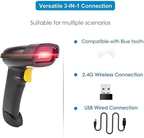 Netum-Barcode Scanner sem fio para pagamento móvel, 2D Bar Code Reader, Bluetooth, QR NT-1228BL, 2D