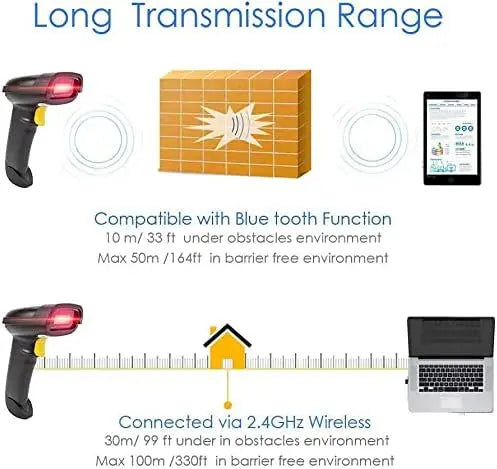 Netum-Barcode Scanner sem fio para pagamento móvel, 2D Bar Code Reader, Bluetooth, QR NT-1228BL, 2D