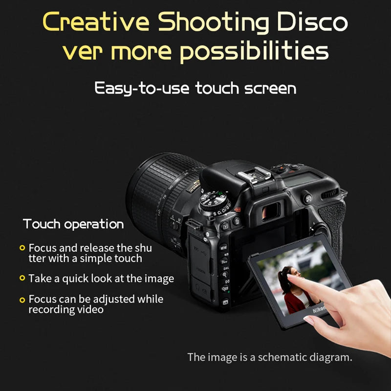 Nikon-Full Frame Câmera Digital SLR, câmera 4K profissional, único corpo, D7500