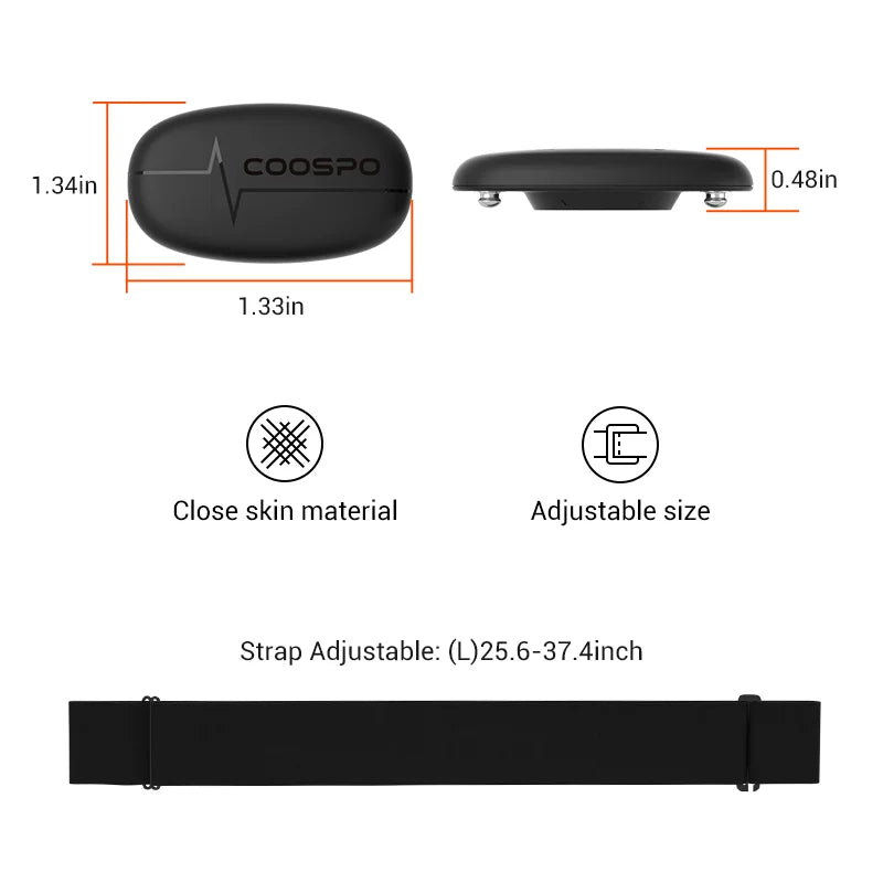 Nova CooSpo H6M Peito Cinta Monitor De Freqüência Cardíaca Bluetooth Para Garmin Wahoo 4.0 ANT + Sensor de Frequência Cardíaca À Prova D' Água